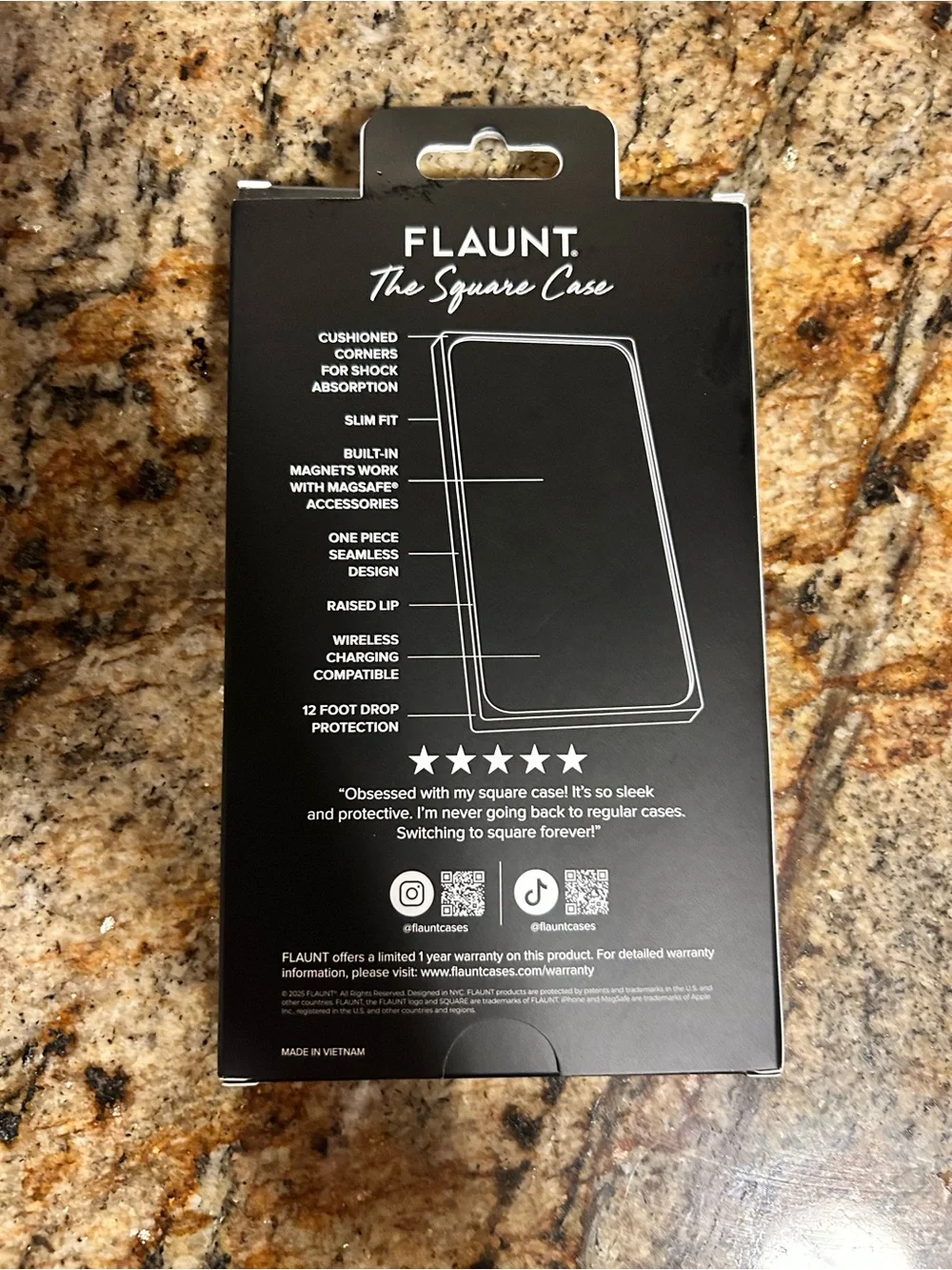 Square Flaunt Faux Abalone Shell MagSafe Phone Case iPhone 17e/ 16e/ 15/ 14/ 13
